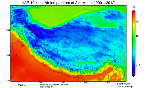 Mean Annual Temperature 2001-2012