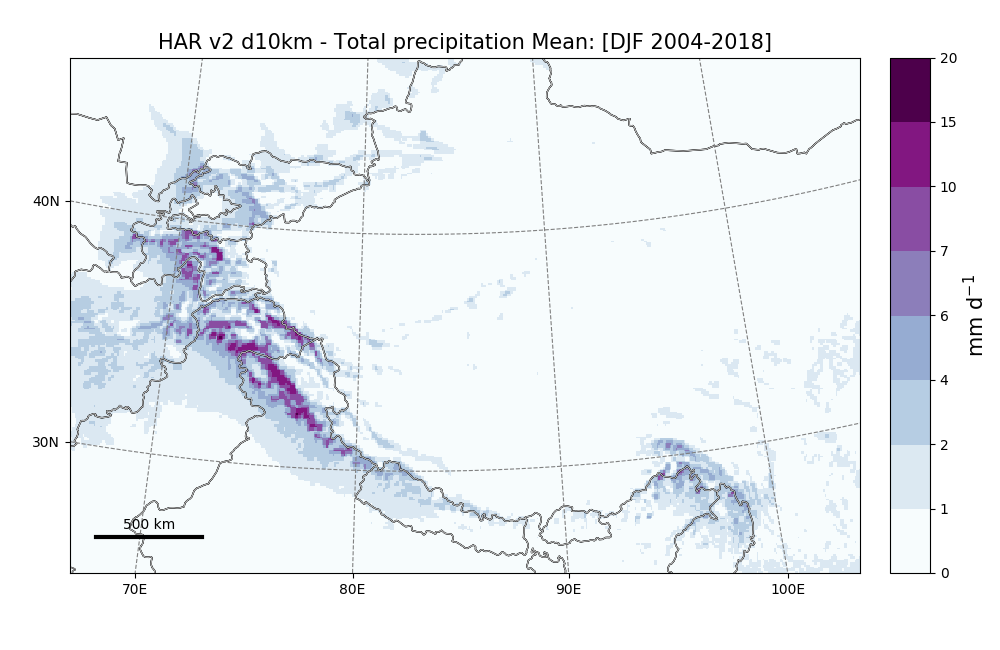 Mean Precipitation DJF 2004-2018